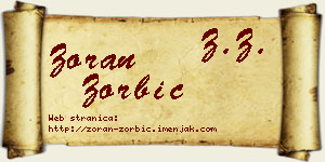 Zoran Zorbić vizit kartica